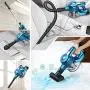 Cordless Vacuum Cleaner, 23Kpa 250W Brushless Motor Stick Vacume, Up to 45 Mins Max Runtime 2500mAh Rechargeable Battery, 5-in-1 Lightweight Handheld for Carpet Hard Floor Car Pet Hair, Blue-INSE S6 Cordless Vacuum Cleaner, 23Kpa 250W Brushless Motor Stick Vacume, Up to 45 Mins Max Runtime 2500mAh Rechargeable Battery, 5-in-1 Lightweight Handheld for Carpet Hard Floor Car Pet Hair, Blue-INSE S6