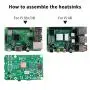 GeeekPi Raspberry Pi 4 Fan, Raspberry Pi Cooling Fan 30x30x7mm DC 5V Brushless CPU Cooling Fan with 7PCS Raspberry Pi Heatsink for Raspberry Pi 4 Model B,3B+,Pi 3 & Retroflag NESPI CASE Plus (1-Pack)