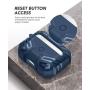 MOBOSI Vanguard Armor Series Military AirPods Pro Case, Full-Body Hard Shell Protective Cover Case Skin with Keychain for AirPod Pro 2019, Dark Blue [Front LED Visible]