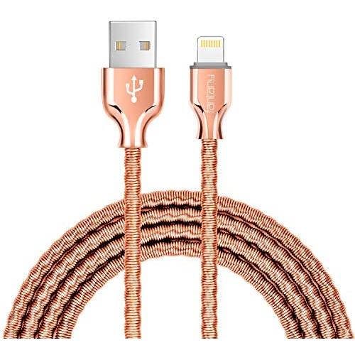 Lightning Cable,[MFi Certified]Fantany Durable Metal USB Lightning Charging Cable Compatible with iPhone 12,12 Mini,12 Pro12 Pro Max,11,11 Pro,11 Pro Max,SE,iPad mini,iPad Air,iPod Touch (3.3ft, Rose)