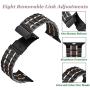 Bestig Compatible for Apple Watch Band 38mm 40mm Premium Solid Stainless Steel Metal Replacement Adjustable Sport Wristband Bracelet Strap for iWatch Series 6 SE 5 4 3 2 1(Matte Black/Polished Rose Gold)