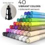 Acrylic Paint Pens - 42 Acrylic Paint Markers - Extra Fine Tip Paint Pens (0.7mm) - Great for Rock Painting, Wood Paint, Ceramic Paint & Glass Paint - 40 Colors + Extra Black & White Paint Marker Set