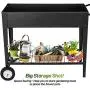 TOOCA Raised Garden Bed with Legs Outdoor Raised Planter Box on Wheels 40'' L x 16'' W x 31.5'' H Elevated Garden Bed for Vegetable Flower Herb Patio TOOCA Raised Garden Bed with Legs Outdoor Raised Planter Box on Wheels 40'' L x 16'' W x 31.5'' H Elevated Garden Bed for Vegetable Flower Herb Patio