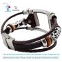 Smatiful Versa 3 Leatherbands with Box Case for Men, Adjustable Accessories Smart Watch Sport Wrist Band Compatible with for Fitbit Sense & Versa 3, Special Edition,Brown