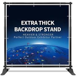 T-SIGN 5x7 - 8x10 ft Heavy Duty Backdrop Banner Stand, Thicker Professional Large Telescopic Display Step and Repeat Stand for Photography, 1 Carry Bag