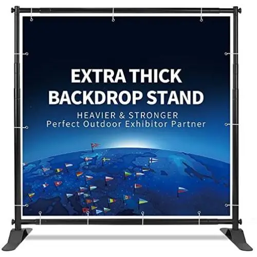 T-SIGN 5x7 - 8x10 ft Heavy Duty Backdrop Banner Stand, Thicker Professional Large Telescopic Display Step and Repeat Stand for Photography, 1 Carry Bag T-SIGN 5x7 - 8x10 ft Heavy Duty Backdrop Banner Stand, Thicker Professional Large Telescopic Display Step and Repeat Stand for Photography, 1 Carry Bag