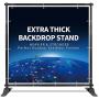 T-SIGN 5x7 - 8x10 ft Heavy Duty Backdrop Banner Stand, Thicker Professional Large Telescopic Display Step and Repeat Stand for Photography, 1 Carry Bag