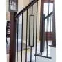 Contemporary Rectangle Stair Wrought Iron Balusters (10-Pack) Modern Hollow Metal Railing Spindles (Real Satin Black not Matte)