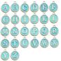WOCRAFT 52 Pcs Cute Mixed Blue Letter Beads 26 Metal Letter Charms Enamel Initial Charms Wholesale Double Sided Alphabet Charms for Necklace and Bracelet Making Craft Supplier (M454)