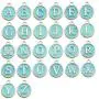 WOCRAFT 52 Pcs Cute Mixed Blue Letter Beads 26 Metal Letter Charms Enamel Initial Charms Wholesale Double Sided Alphabet Charms for Necklace and Bracelet Making Craft Supplier (M454)