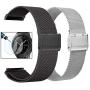 Valkit Compatible Galaxy Watch 46mm/Galaxy Watch 3 45mm Bands, 22mm Stainless Steel Wrist Band Metal Strap Bracelet for Galaxy Watch 46mm/Galaxy Watch 3 45mm/Gear S3 Frontier,Sliver+Black