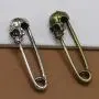 Mystart 20 Pieces Punk Skull Head Connectors Charms DIY Handmade Alloy Crafts Accessories (Antique Bronze)
