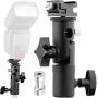Anwenk Camera Flash Speedlite Mount Swivel Light Stand Bracket with Umbrella Reflector Holder for Camera DSLR Nikon Canon Pentax Olympus and Other DSLR Flashes Studio Light LED Light, 1Pack