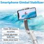 Gimbal Stabilizer for Smartphone with Extendable Bluetooth Selfie Stick and Tripod, 1-Axis Multifunction Remote 360°Automatic Rotation, Auto Balance iPhone/Android