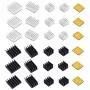 30 Pcs Raspberry Pi 4 Heatsink, MazerPi Raspberry Pi Heatsink Set Aluminum Heatsink with 3M 8810 Thermal Pad Copper Heatsink for Raspberry Pi 4 Model B/ 3B+/ 3B/ 2B