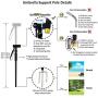 Sunphio Large Windproof Beach Umbrella, Sturdy and UV Protection, Portable Sun Shade Best for Camping, Picnic, Sand, Patio and More, 2 Metal Sand Anchor, 1 Big Carry Bag, 360 Tilt Mechanism (Blue)