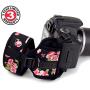 USA GEAR Professional Camera Grip Hand Strap with Floral Neoprene Design and Metal Plate - Compatible with Canon , Fujifilm , Nikon , Sony and more DSLR , Mirrorless , Point & Shoot Cameras