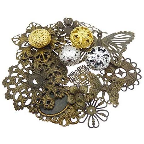 Julie Wang Wholesale 100 Piece/Pack Anchor Charm Mixed Metal Silver Bronze Tone Rudder Fashion Necklace Bracelet Pendants Jewelry Crafts Jewelry Making Findings 4-70 mm