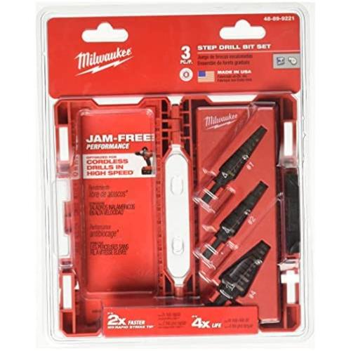 Milwaukee GIDDS2-2475514 Step Bit 3-Piece Set (#1, 2, 4)