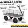 Gorilla Carts GOR1001-COM Heavy-Duty Steel Utility Cart with Removable Sides, 1000-lbs. Capacity, Gray Gorilla Carts GOR1001-COM Heavy-Duty Steel Utility Cart with Removable Sides, 1000-lbs. Capacity, Gray
