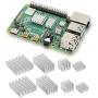16 Pcs Raspberry Pi 4 Heatsink, MazerPi Raspberry Pi Heatsink Set Aluminum Heatsink with 3M 8810 Thermal Pad Heatsink for Raspberry Pi 4 Model B/ 3B+/ 3B/ 2B (Silver)