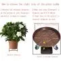 Plant Pallet Caddy, Morntek 14.17'' Heavy Duty Metal Planter Pot Mover, Plant Pot Pallet Dolly Caster with Iron Wheels and Drain Hole, 2 Pack Plant Pallet Caddy, Morntek 14.17'' Heavy Duty Metal Planter Pot Mover, Plant Pot Pallet Dolly Caster with Iron Wheels and Drain Hole, 2 Pack
