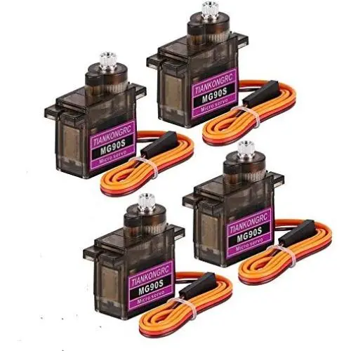 4Pcs MG90S 9g Servo Motor Micro Metal Gear for Robot Car Plane RC Helicopter Arduino 4Pcs MG90S 9g Servo Motor Micro Metal Gear for Robot Car Plane RC Helicopter Arduino