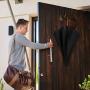 HOUSE DAY Over The Door Hook Fitting Most Sized Doors, Sturdy Metal Door Hangers Hold Up to 30Lbs, Over The Door Hooks for Hanging Coats, Towels, Bags (Black, 6 Pack)