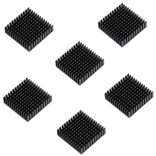 Luo Qiufa 6 radiators 40 x 40 x 11 mm/1.57 x 1.57 x 0.43 inches Aluminum Small Radiator, Used for CPU IC Cooling 3D Printer, TEC1-12706 thermoelectric Peltier Cooler