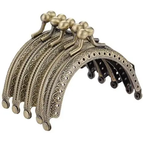 10pcs Dia. 3.3 Inch Brown Retro Metal Purse Coin Bag Frame Kiss Clasp Lock DIY Craft 10pcs Dia. 3.3 Inch Brown Retro Metal Purse Coin Bag Frame Kiss Clasp Lock DIY Craft