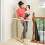 Evenflo, Top of Stairs, Extra Tall Gate, Tan Wood Evenflo, Top of Stairs, Extra Tall Gate, Tan Wood