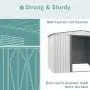 SUNCROWN Outdoor Garden Storage Shed White 6X8 FT Yard Storage Tool with Sliding Door for Lawn Equipment Garden Backyard - White SUNCROWN Outdoor Garden Storage Shed White 6X8 FT Yard Storage Tool with Sliding Door for Lawn Equipment Garden Backyard - White