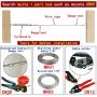 Muzata 4 Pairs Stainless Steel Cable Railing Kit Systems Fit 1/8'' Wire Rope,Angle 180° Adjustable Swage Toggle Turnbuckle Tensioner and End fititing,T316 Marine Grade,CK07,Series CA1 CD1 CS1
