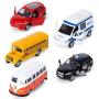 KIDAMI Die-cast Metal Toy Cars Set of 5, Openable Doors, Pull Back Car, Gift Pack for Kids (Official Car)