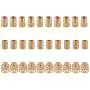Bluecell 30 Pieces Conical Bell Metal Cord Rope Locks Fastener Ends Stopper for Lanyard Backpack Bag, Gold Color
