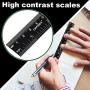 Offidea Steel Ruler 12 Inch and Steel Ruler 6 Inch Set - Metal Rulers with 1/16 and 1/32 Inch Imperial and 1mm and .5mm Metric High Contrast Scales - Conversion Tables - Ideal for School and Office