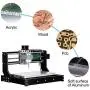 Genmitsu CNC 3018-PRO Router Kit GRBL Control 3 Axis Plastic Acrylic PCB PVC Wood Carving Milling Engraving Machine, XYZ Working Area 300x180x45mm