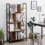 Giantex 4-Tier Bookshelf, Industrial Style Bookcase with Metal Frame, Free Standing Storage Display Shelves, Home Office Study Storage Rack Shelves with Dividers, Wood Shelving Unit (Rustic Brown) Giantex 4-Tier Bookshelf, Industrial Style Bookcase with Metal Frame, Free Standing Storage Display Shelves, Home Office Study Storage Rack Shelves with Dividers, Wood Shelving Unit (Rustic Brown)
