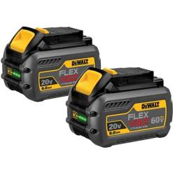 DEWALT 20V/60V MAX Batteries, Premium, 6.0-Ah, 2-Pack (DCB606-2)