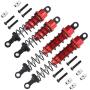 VERBAY Metal Oil Filled Front&Rear Shock Absorber for 1/12 WLtoys 12428 12423 RC Car Crawler Upgrad Part,Red