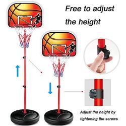 Liberty Imports Kids Portable Mini Basketball Hoop and Stand - Height Adjustable Toy Set with Metal Rim, Ball and Net - Indoor Outdoor Kit for Toddlers, Children