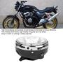 Motorcycle Headlight, Metal + Glass Motorcycle Retro Headlamp Front Headlight Fit for Honda CB400/Hornet 250/VTEC (Clear Lens)
