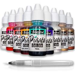 Jacquard Piñata Alcohol Ink Exciter Pack - Overtones with 9 Colors - 1/2 Ounce Bottles - Bundled with Moshify Blending Pen