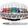 Jacquard Piñata Alcohol Ink Exciter Pack - Overtones with 9 Colors - 1/2 Ounce Bottles - Bundled with Moshify Blending Pen Jacquard Piñata Alcohol Ink Exciter Pack - Overtones with 9 Colors - 1/2 Ounce Bottles - Bundled with Moshify Blending Pen