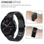 Gear S3 Frontier/Classic Band/Galaxy Watch 46mm Band,V-MORO 22mm Solid Stainless Steel Metal Business Bracelet Strap for Samsung Gear S3 Frontier/S3 Classic Smartwatch/Galaxy Watch 46mm R800 Black