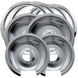 Range Kleen Style D Heavy Duty Drip Pans and Trim Rings (Includes 2 Small and 2 Large) for GE Hotpoint