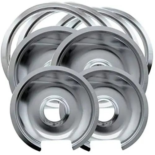 Range Kleen Style D Heavy Duty Drip Pans and Trim Rings (Includes 2 Small and 2 Large) for GE Hotpoint Range Kleen Style D Heavy Duty Drip Pans and Trim Rings (Includes 2 Small and 2 Large) for GE Hotpoint
