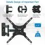 Full Motion TV Wall Mount Bracket Articulating Arms Swivels Tilts Extension Rotation for Most 13-55 Inch LED LCD Flat Curved Screen TVs, Max VESA 400x400mm up to 66lbs by Pipishell