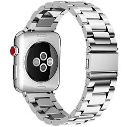 Fullmosa Compatible Apple Watch Band 38mm 40mm 42mm 44mm, Stainless Steel Metal For Apple Watch Bands,38mm 40mm Sliver