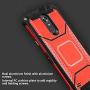 TJS Phone Case Compatible with LG Stylo 4 2018/Stylo 4 Plus/Q Stylus/Q Stylus Plus/Q Stylus Alpha, [Full Coverage Tempered Glass Screen Protector] Aluminum Magnetic Support Metal Plate Back (Red)